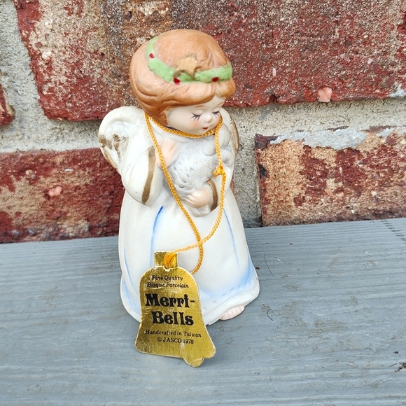 Vintage 1978 Jasco Merri-Bells Angel / Bunny, With Tag - Picture 1 of 9